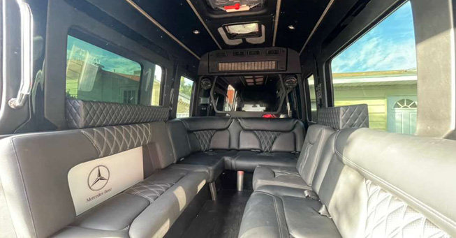 A1 Limo Mercedes Benz Sprinter Van Interior A1 Limo Mercedes Benz Sprinter Van Interior